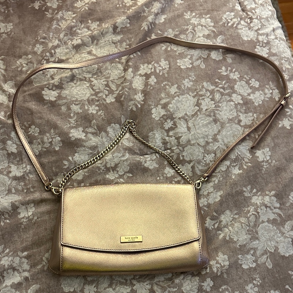 Kate Spade Metallic Gold Crossbody Bag